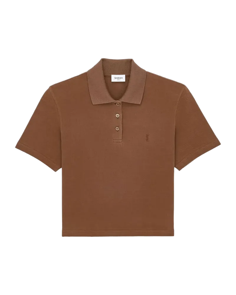 Cassandre Cotton Cropped Polo Shirt