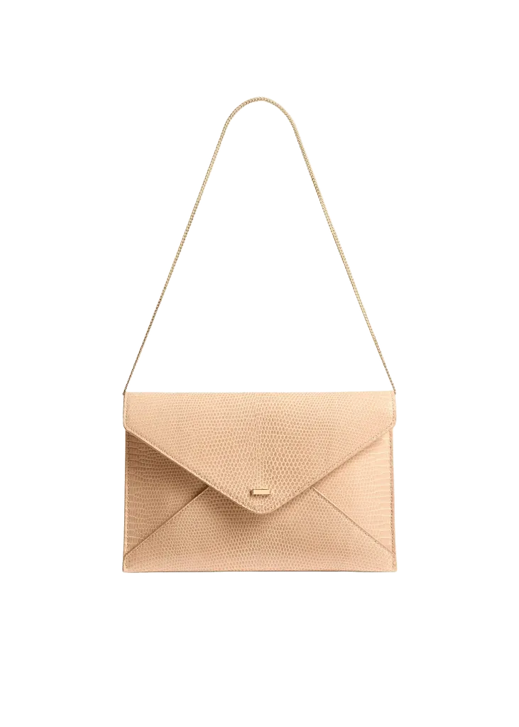 Grace Envelope Clutch in Desert Sand Lizard