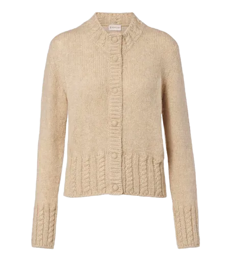Alpaca and wool-blend cardigan
