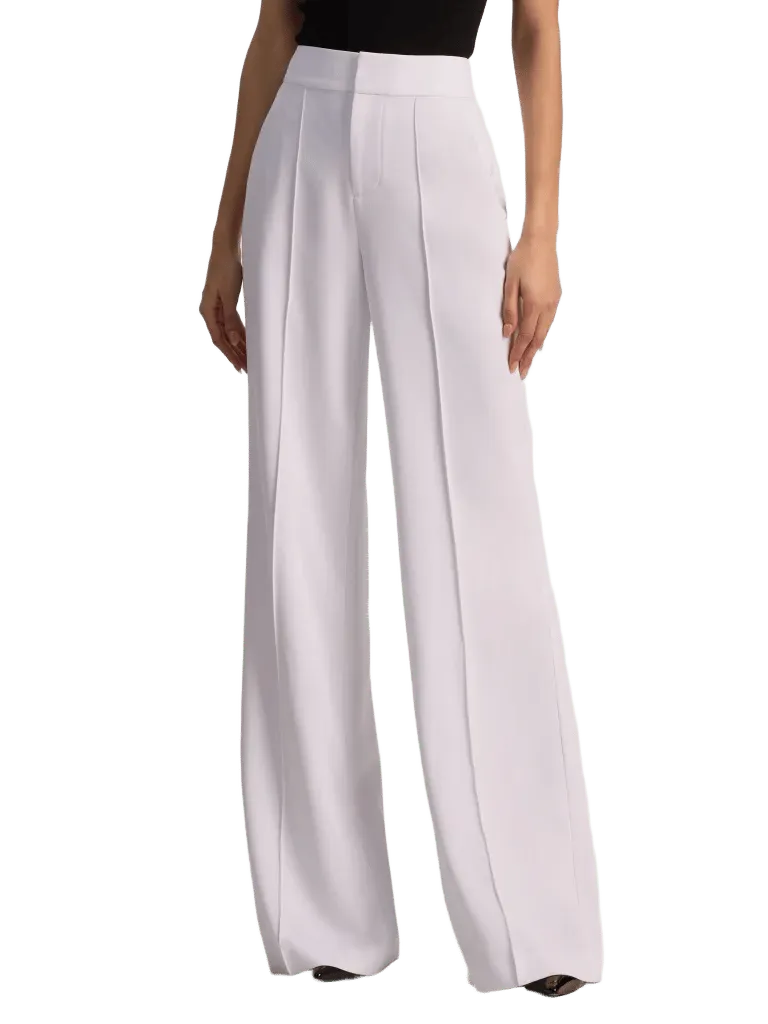 DYLAN HIGH WAISTED WIDE LEG PANT - WHITE