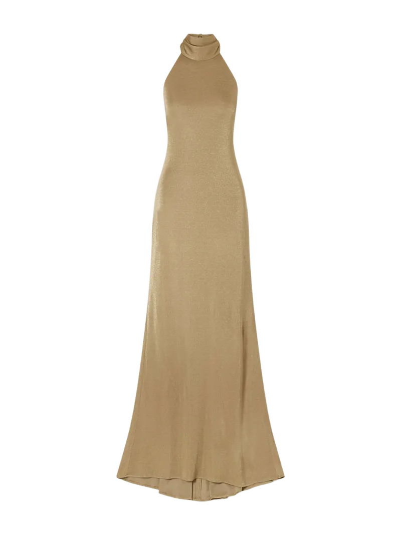 Kelsie metallic jersey gown