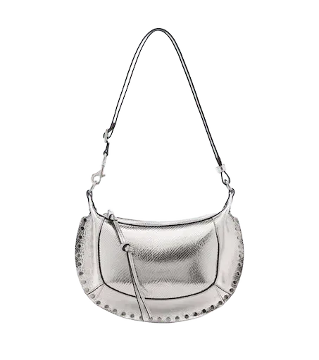 Oskan Moon metallic leather shoulder bag