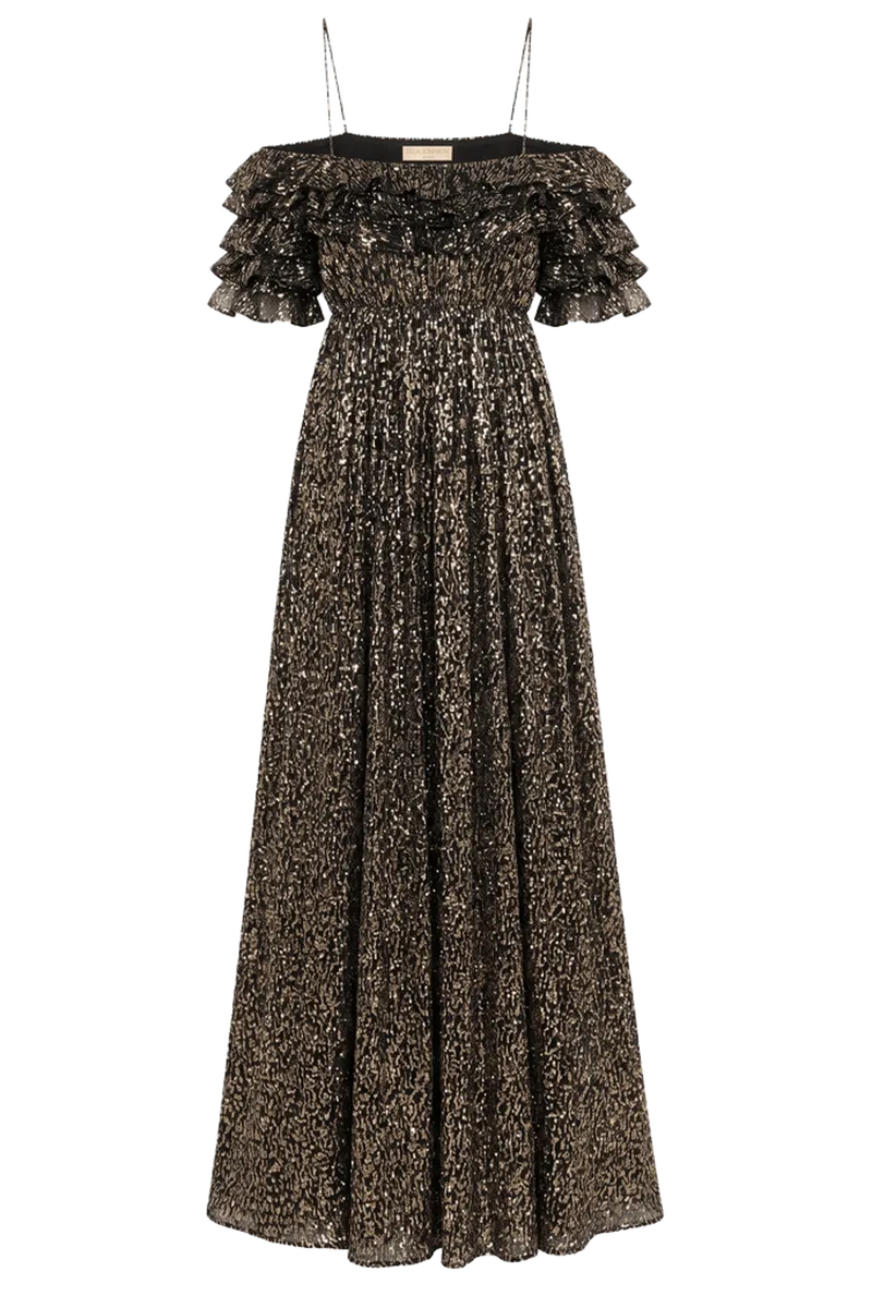 Persephone Off the Shoulder Gown - Noir