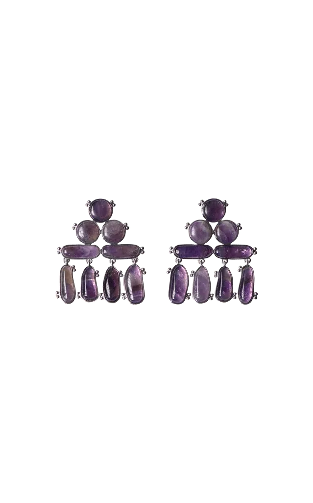 Ophelia PVD-Plated Brass Amethyst Earrings