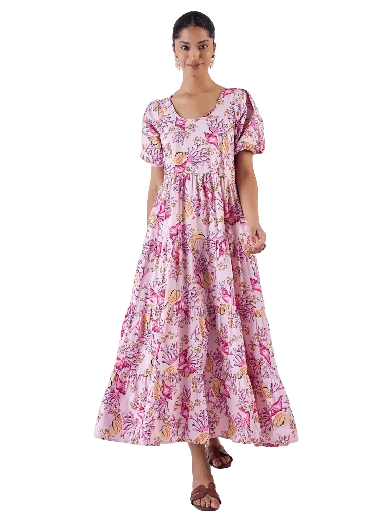 Daisy Dress in Coral Garden Pink