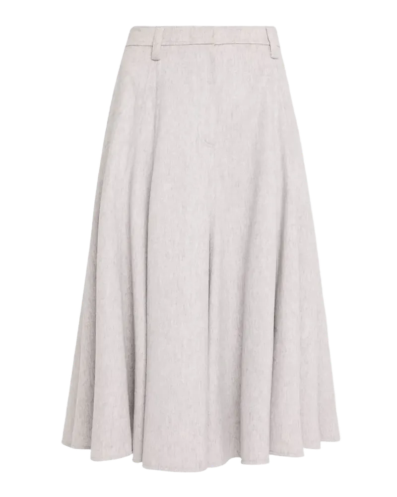 Beaver Flannel Full Midi Skirt