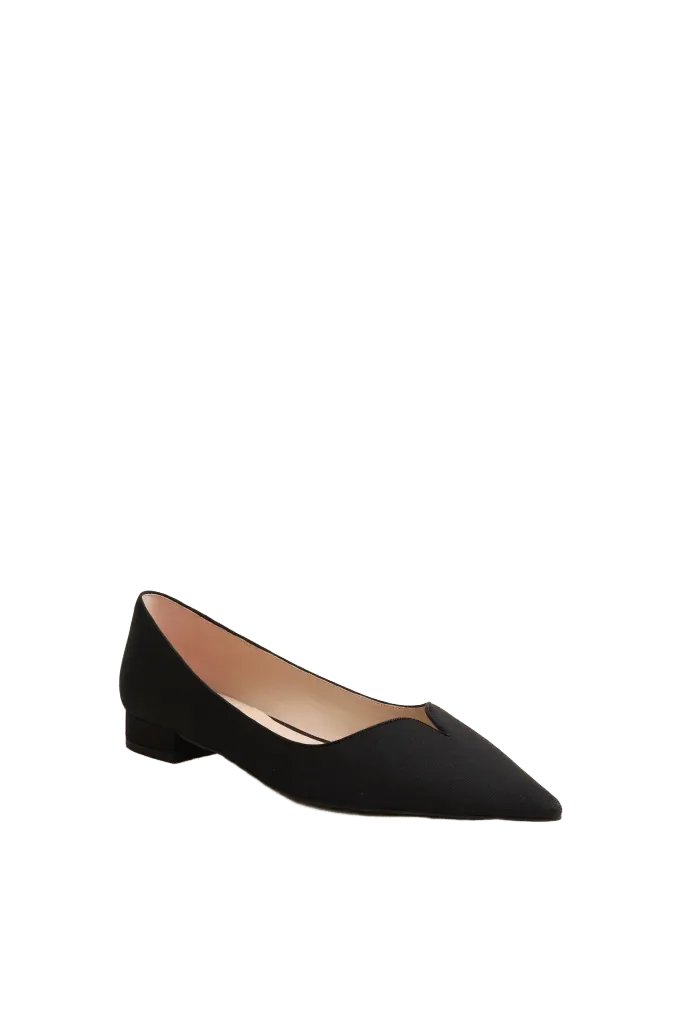 Black Silk Camilla Flats