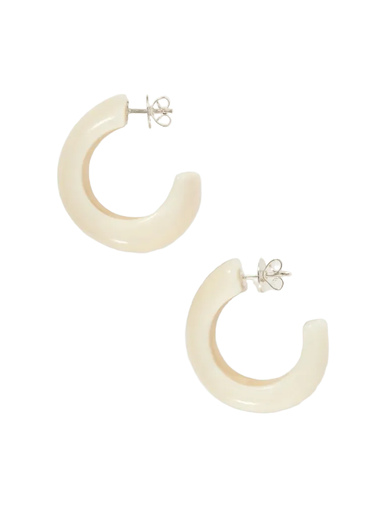 The Halfmoon tagua seed earrings