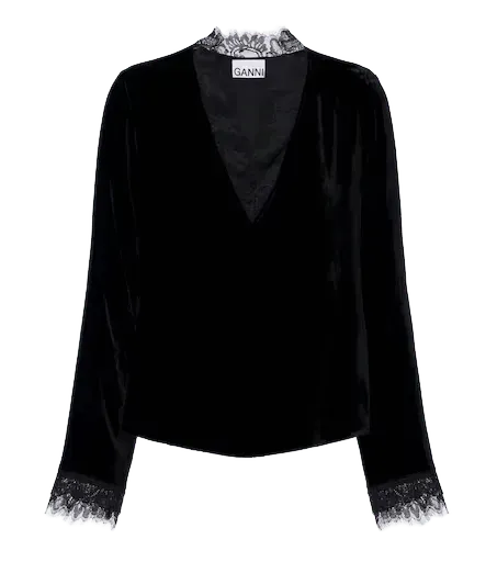 Lace-trimmed top
