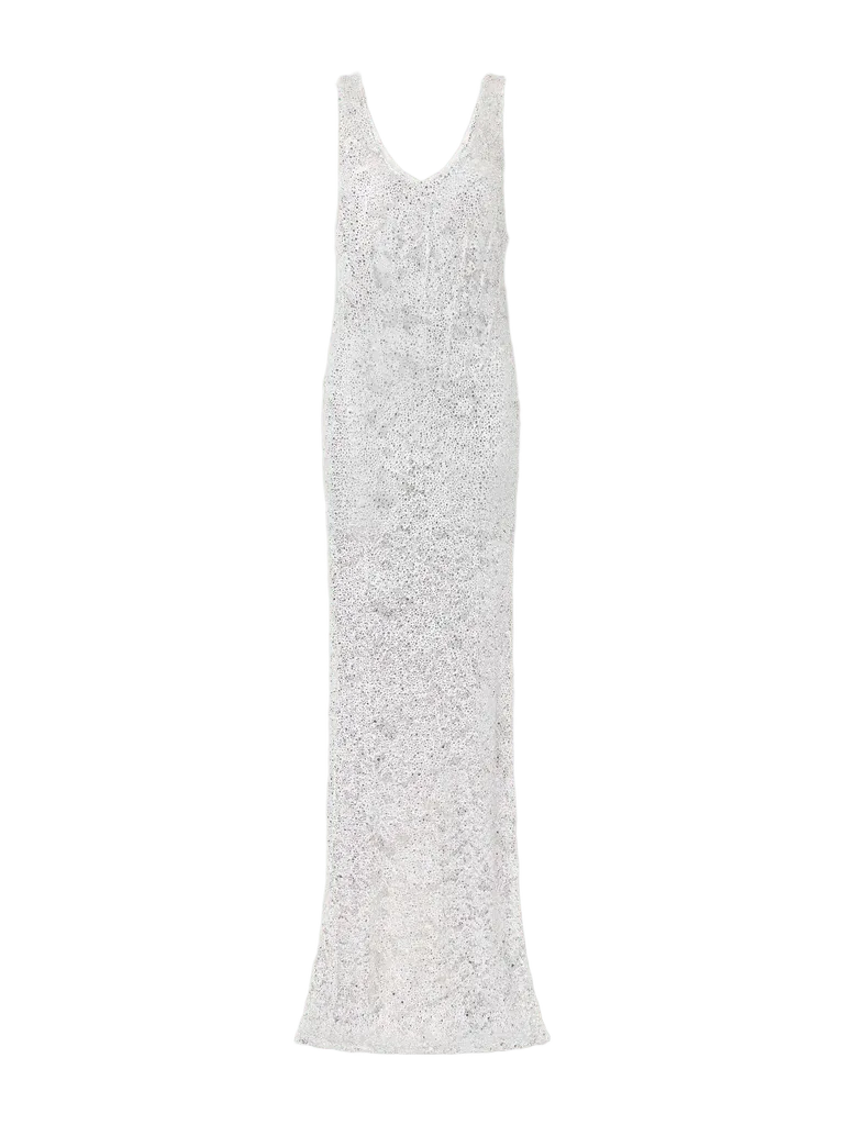 Aela crystal-embellished cotton gown