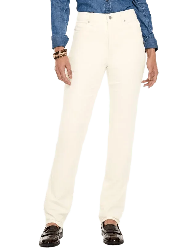 Stretch Corduroy Straight Leg Pants