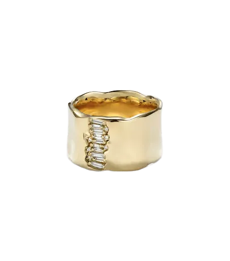 Milli 18kt gold ring with diamonds