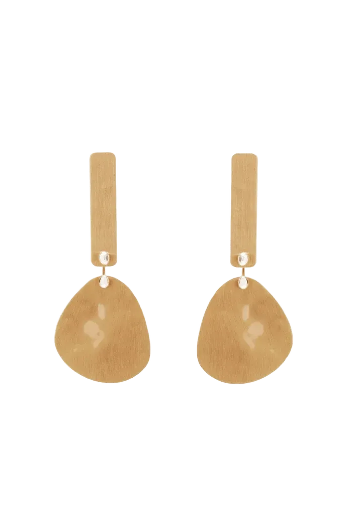 SOLANA EARRING - BRUSHED BRASS