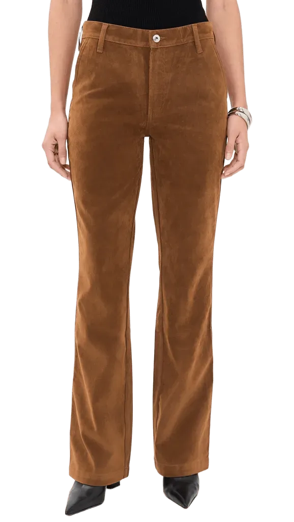 The Faux Suede Inez Trousers