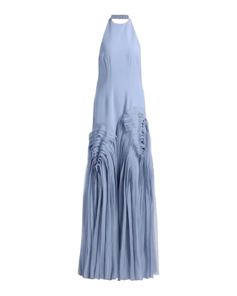 AMUR Elani Pleated Halterneck Gown