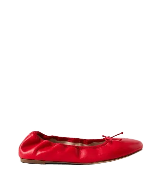 Weekend Leather Bow Ballet Flat