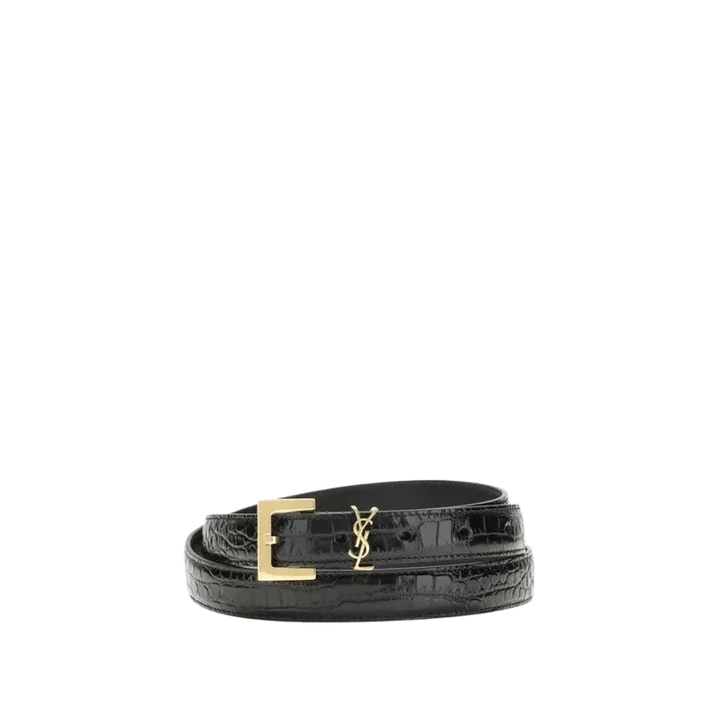 Saint Laurent Cassandre Belt — Black