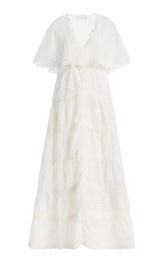 Eleannora Embroidered Cotton Maxi Dress