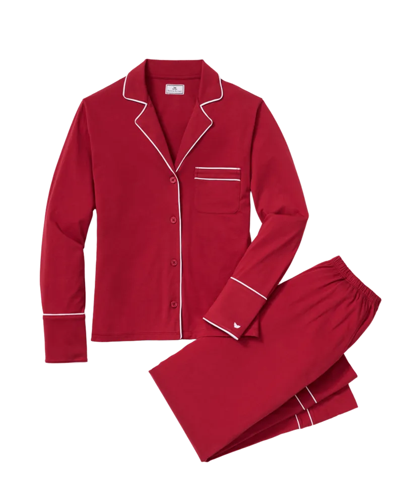 Women's Lightweight Pima Astaire Pajama Set in Bordeaux