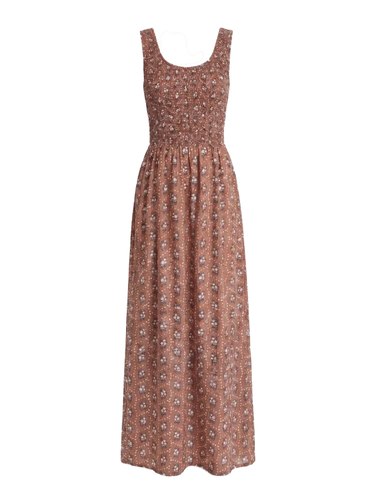 Elle Dress in Marigold Honey Floral
