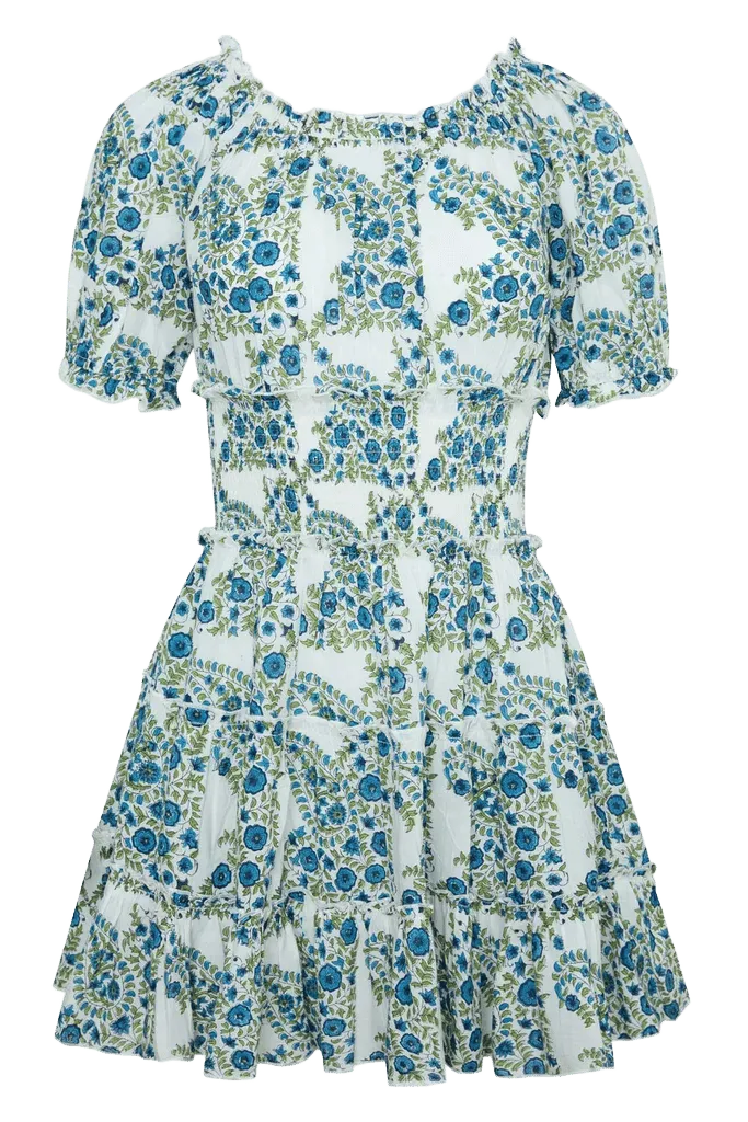 Ibiza Mini Dress in Blue/Green