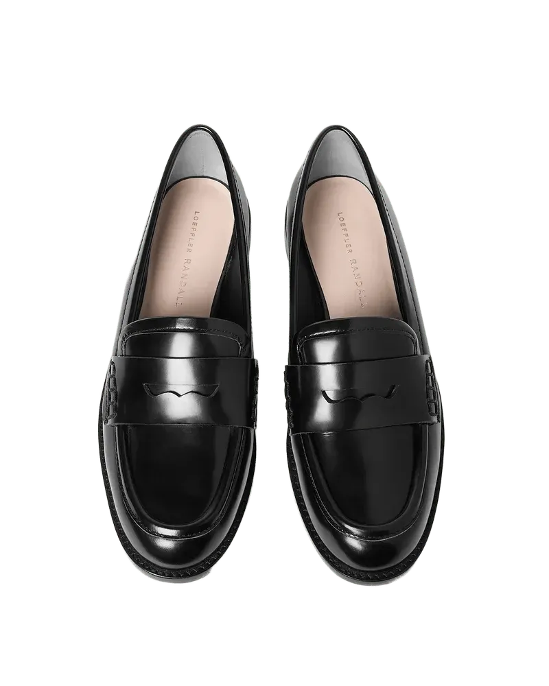 Rachel Black Leather Loafer