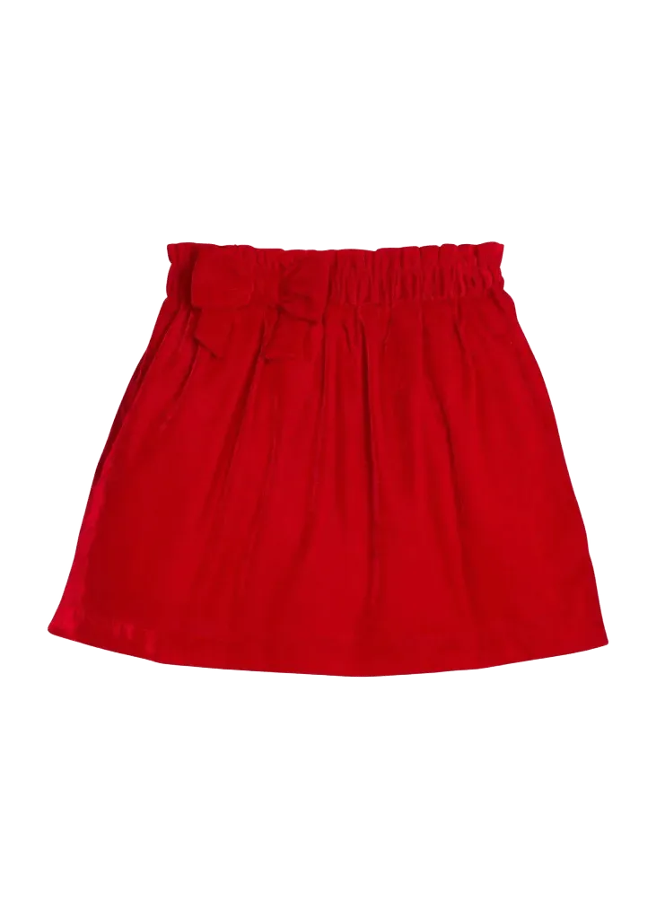 Paperbag Bow Skirt - Red Velvet