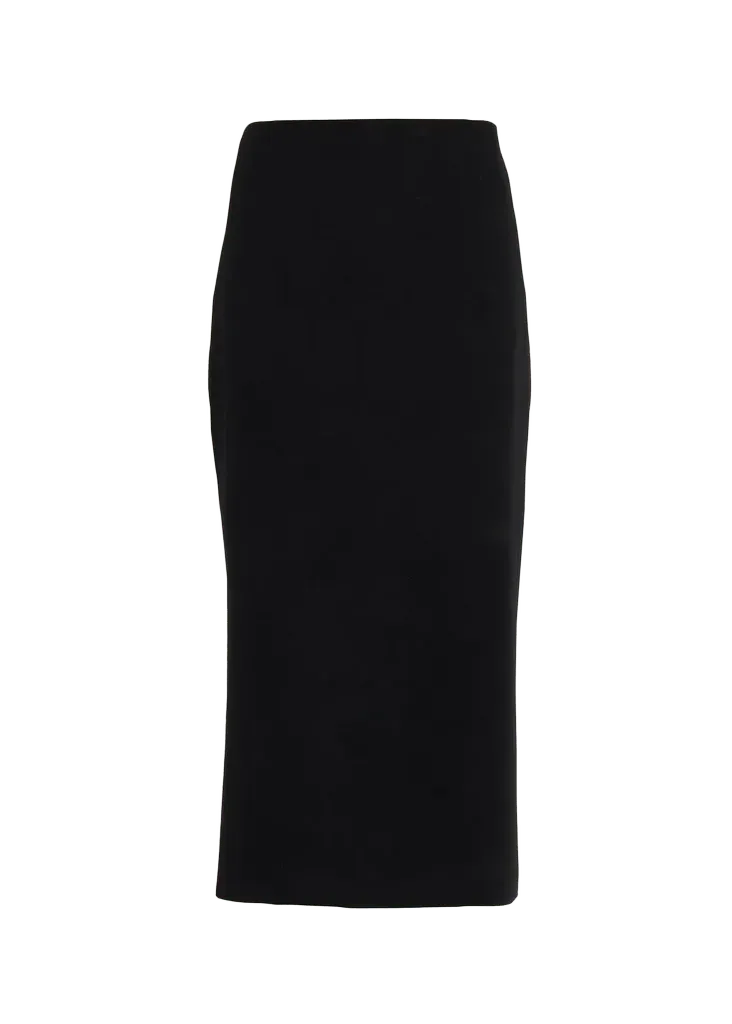 Wool-Blend Midi Skirt