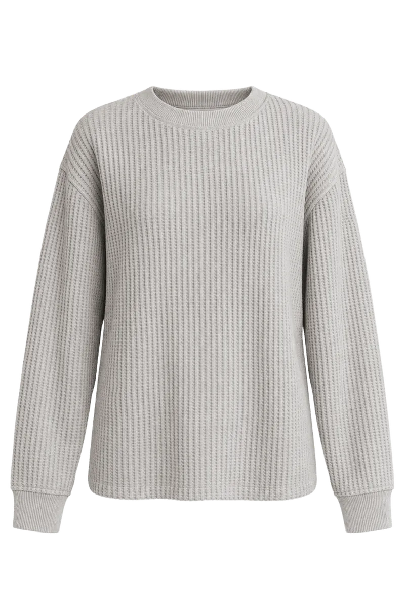 Organic Waffle Crew Top