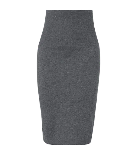 Knitted wool pencil skirt