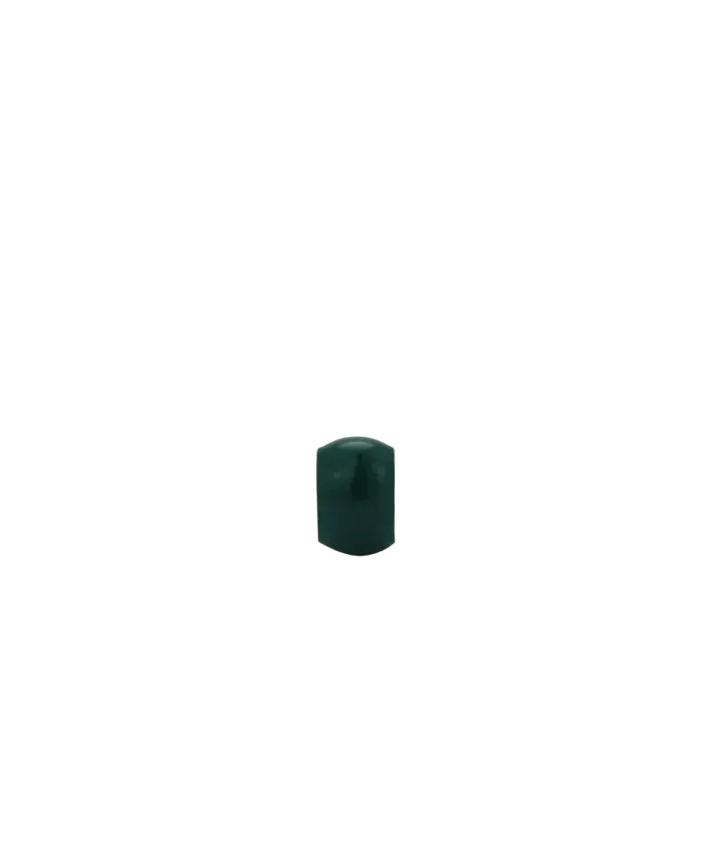 Wide Teal Enamel Mini Bead