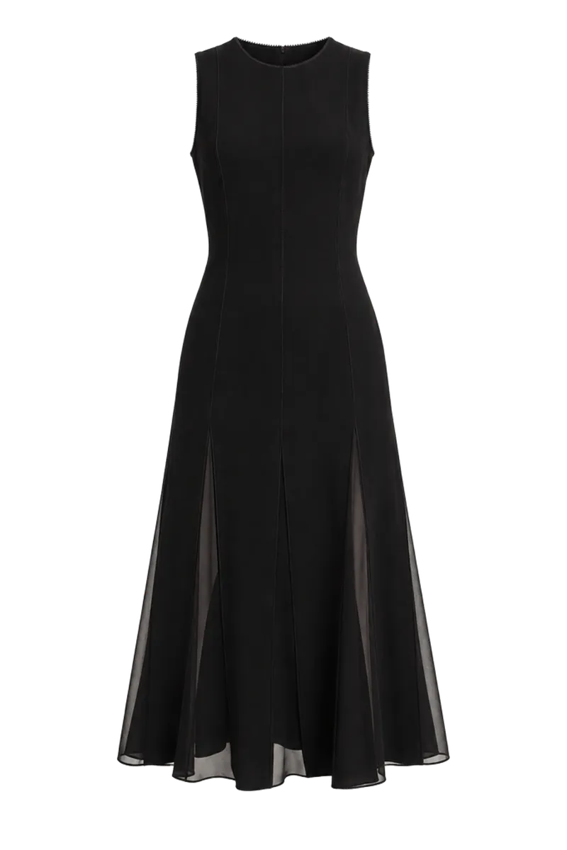 Noir Laure Sleeveless Midi Dress