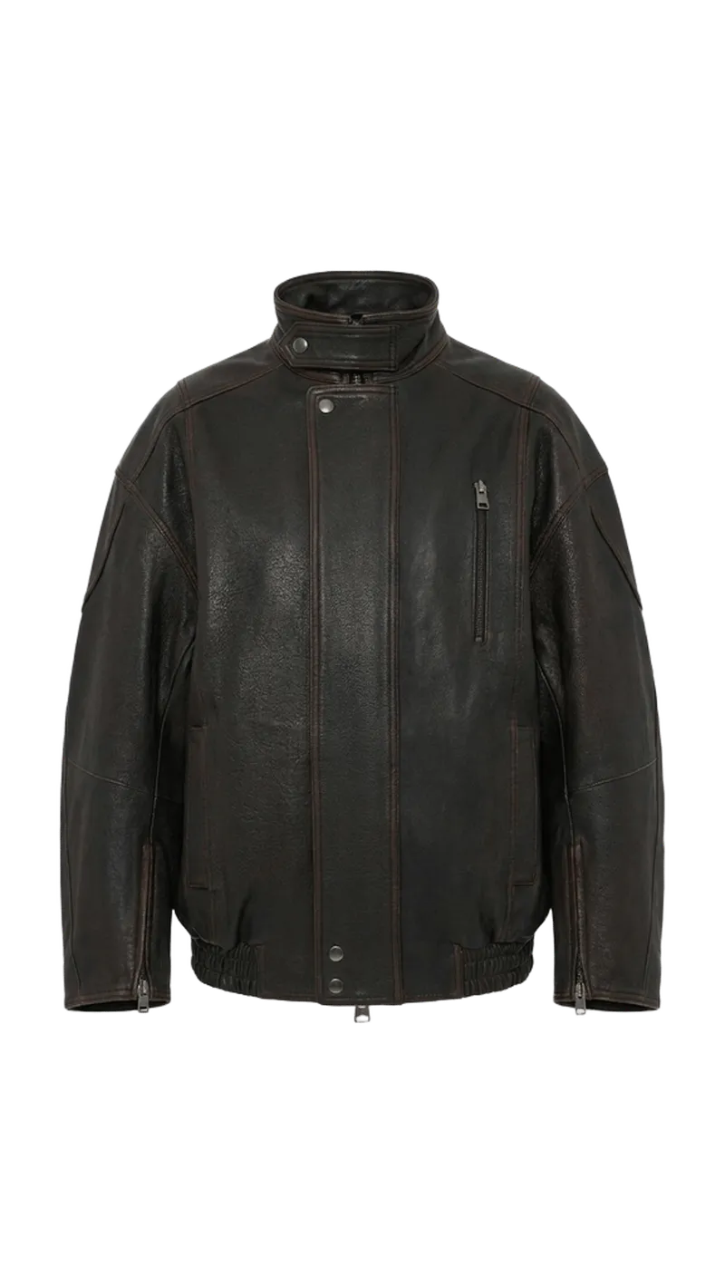 Danver Lambskin Leather Moto Jacket
