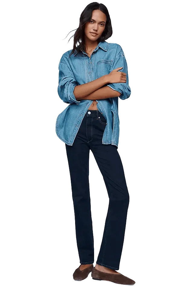 DL1961 Halle Mid-Rise Straight-Leg Jeans