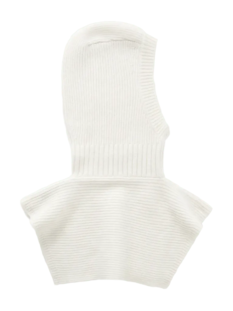 August ribbed cashmere snood - ivory - One Size