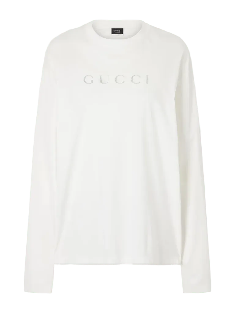 Printed cotton-jersey T-shirt