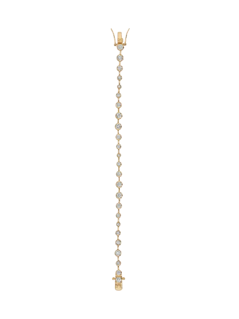 COLETTE BEZEL RIVIÈRE BRACELET IN MOISSANITE, GOLD VERMEIL
