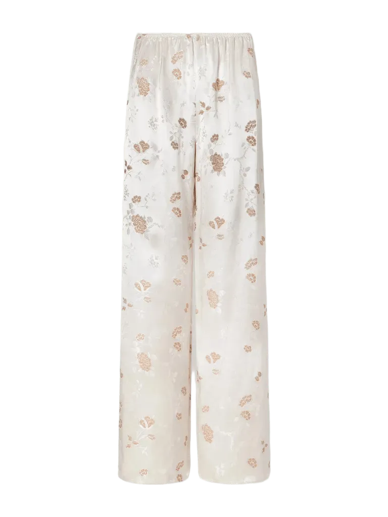 Lavona jacquard wide-leg pants