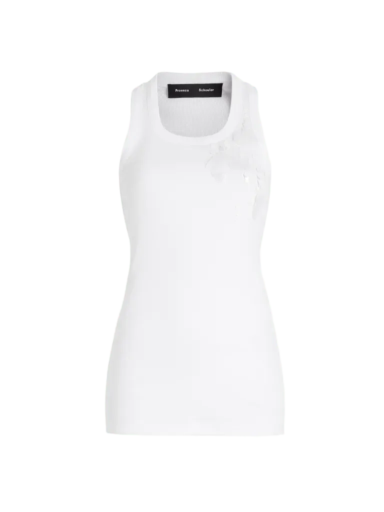 Tana Top in Embroidered Cotton - White