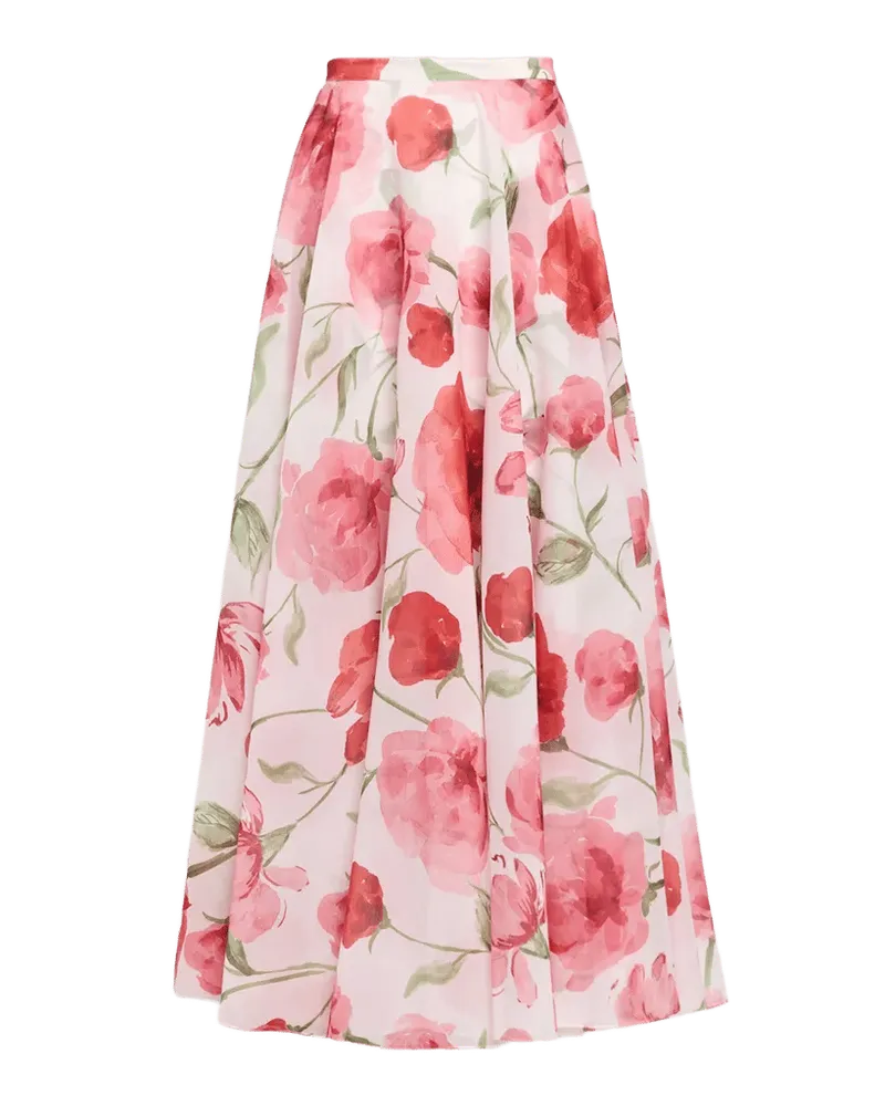 Bellamy Floral-Print Organza Maxi Skirt