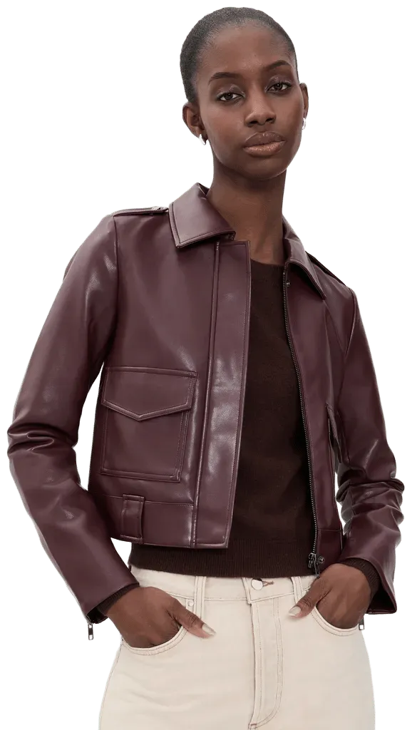 Bex Shrunken Faux Leather Jacket