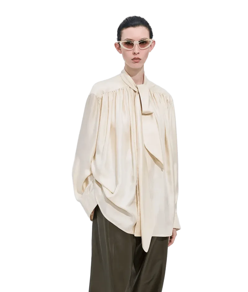 Women's Viscose Twill Blouse in Prosecco