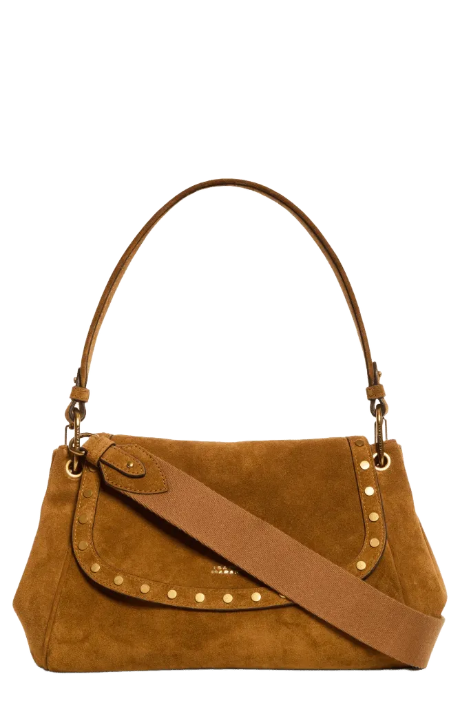 Chany Studded Leather Shoulder Bag