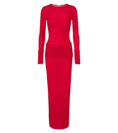 Wool maxi dress