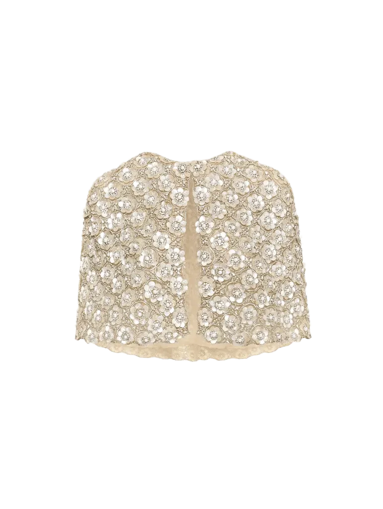 Embroidered Capelet
