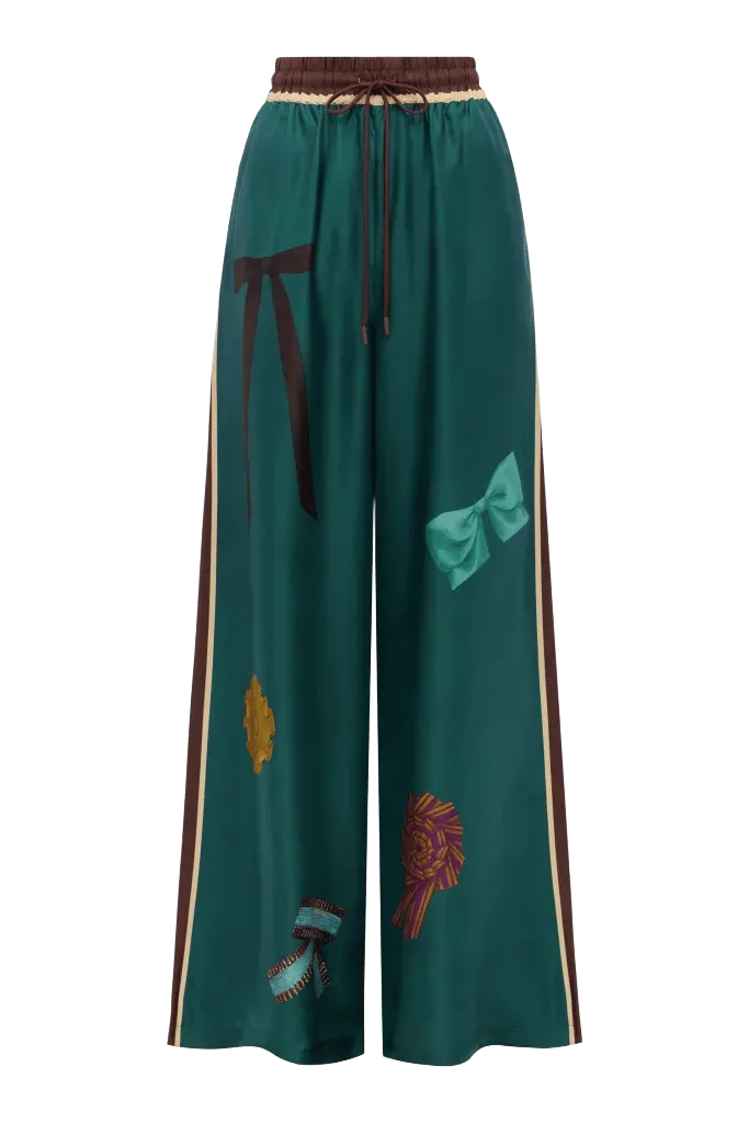 ROSETTE SILK PANT