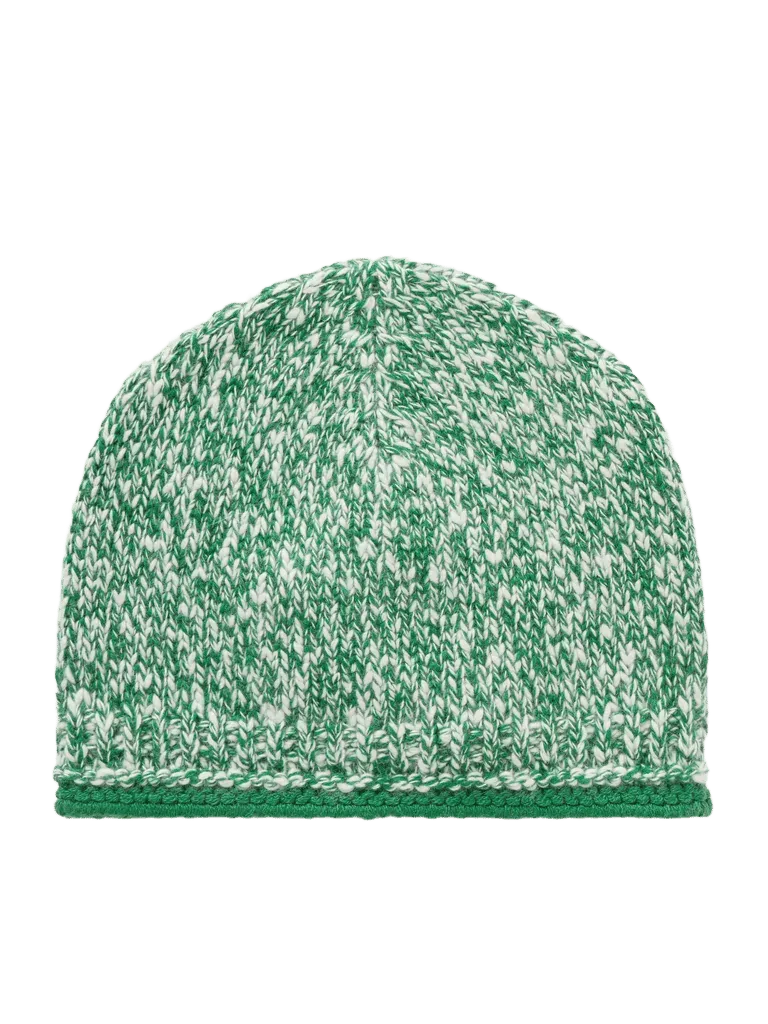 Marled cashmere beanie - green - One Size