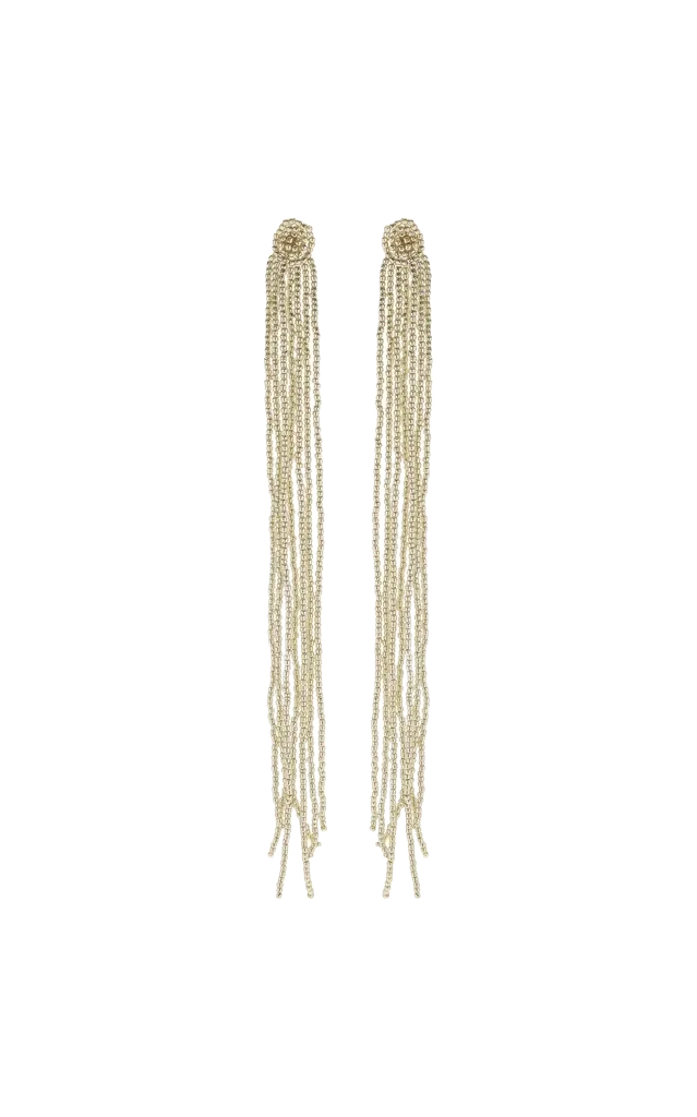 Mega Tassel Glass Bead Earrings
