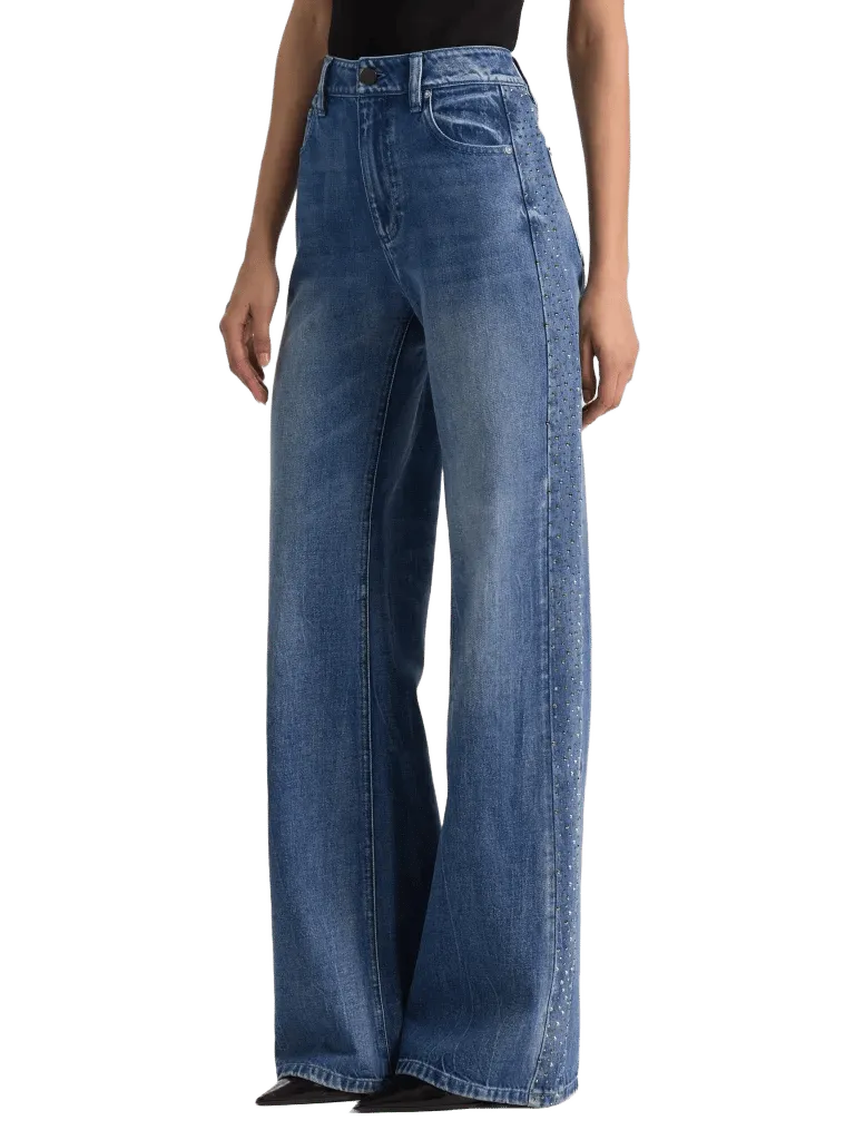 CHIC EMBELLISHED JEAN - BROOKLYN BLUE/HEMATITE