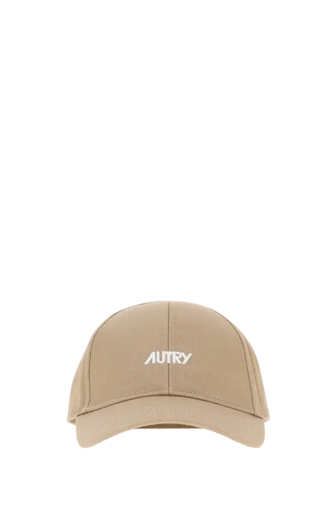 Autry CAPS Logo-Embroidered Cotton Baseball Cap — Beige